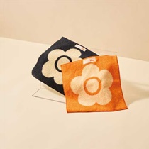 【MARY QUANT & Biop】デイジージャガードハンドタオル オレンジ