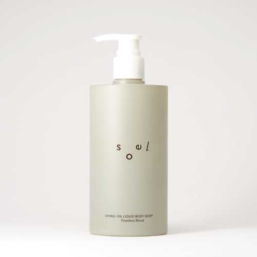 【soel】LIVING-OIL LIQUID BODY SOAP Powdery Wood