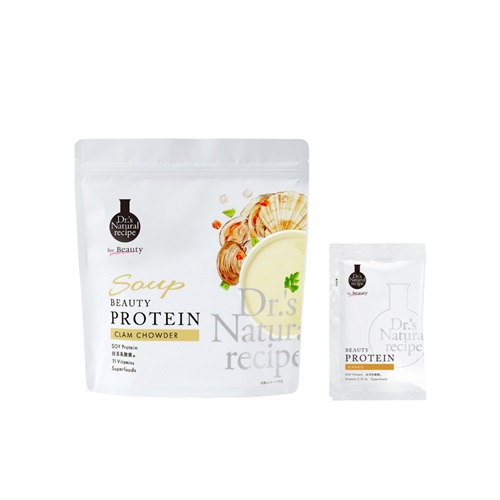 【Dr.'s Natural recipe】【数量限定セット】美容スーププロテイン（クラムチャウダー味）＋きなこ個包装