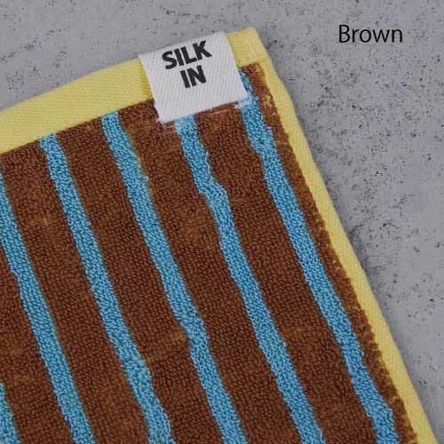 【WITHORWITHOUT】Stripe Hand Towel  ＜全2色＞Brown