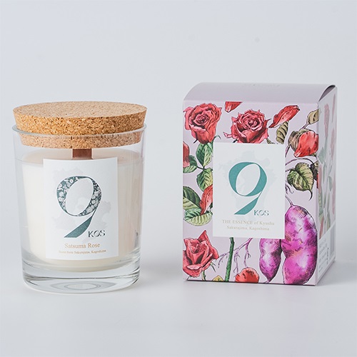 【KOSelig JAPAN】9KOSキャンドル　Satsuma Rose　100ｇ