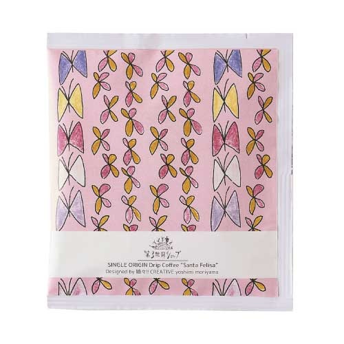 【第３世界ショップ】Artisan Drip Coffee サンタ・フェリサ 『蝶々とお花』