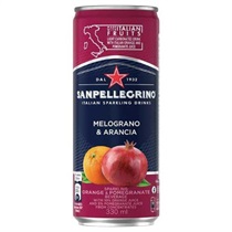 【SANPELLEGRINO】イタリアンスパークリングドリンク　メログラーノアランチャ（ザクロ&オレンジ)