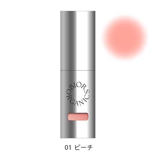 【bior organics】オーガニックアクア フラワーミネラル アクアチーク＜ミニパフ付＞＜全3色＞01 ピーチ