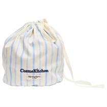 【Cosme Kitchen】ギフト巾着 M (ブルー) ＜W290×H220mm（底：φ170mm）＞