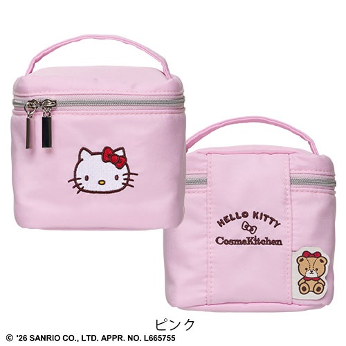 【Cosme Kitchen】＜HELLO KITTY＞バニティポーチ＜全2色＞(ピンク)