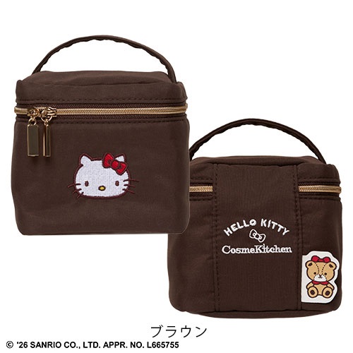 【Cosme Kitchen】＜HELLO KITTY＞バニティポーチ＜全2色＞(ブラウン)
