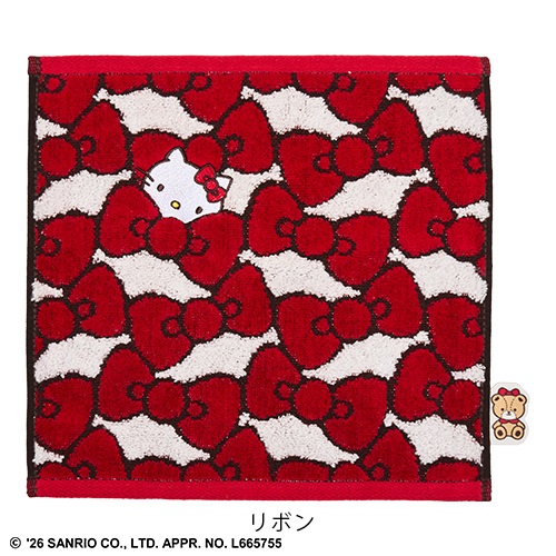 【Cosme Kitchen】＜HELLO KITTY＞タオルハンカチ＜全2種＞(リボン)