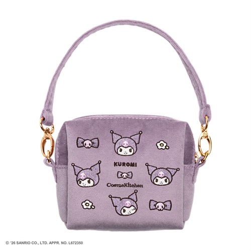 ＜先行予約＞【Cosme Kitchen】＜MY MELODY＞＜KUROMI＞ハンドル付きポーチ＜全2種＞＜KUROMI＞