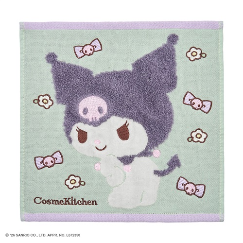 ＜先行予約＞【Cosme Kitchen】＜MY MELODY＞＜KUROMI＞タオルハンカチ＜全2種＞＜KUROMI＞