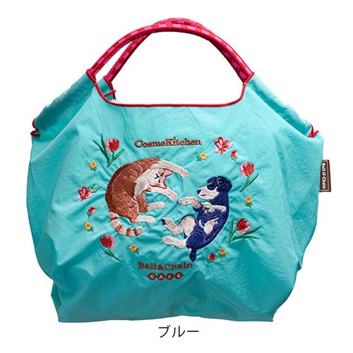 【Ball & Chain】＜FLOWER＞バッグMS＜全2色＞(ブルー)