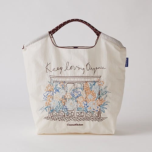【Ball & Chain】Cosme Kitchen Flower エコバックWH