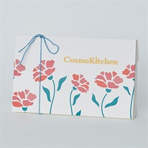 ご自宅でラッピング》【Cosme Kitchen】フラワー柄限定ギフト封筒マチ