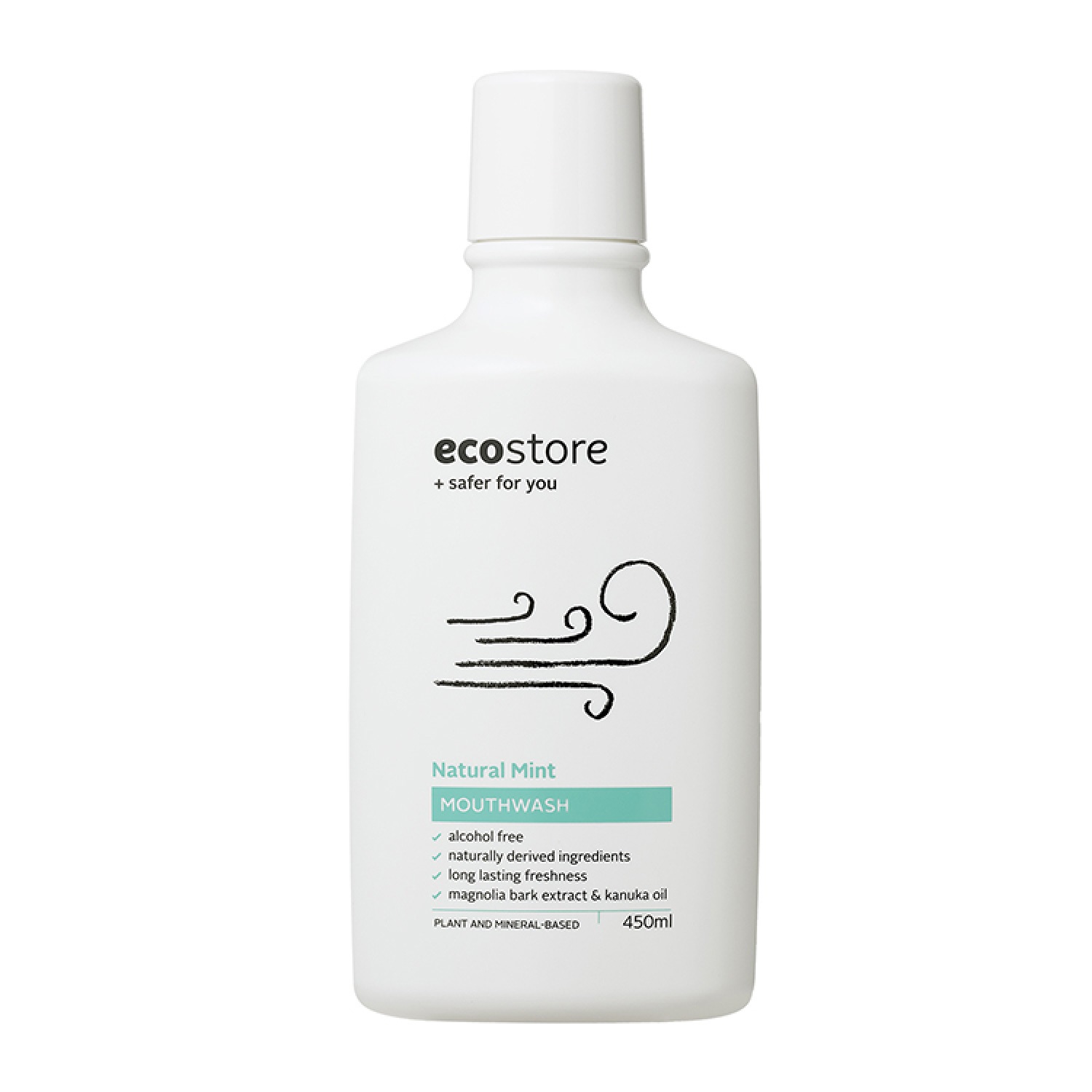 【ecostore】マウスウォッシュ ナチュラルミント 450ml