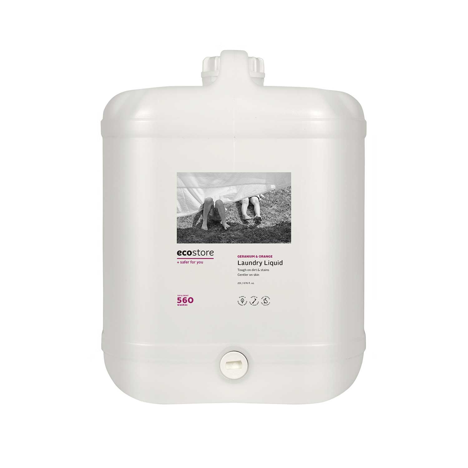 【ecostore】ランドリーリキッド ＜ゼラニウム＆オレンジ＞バルク 20L