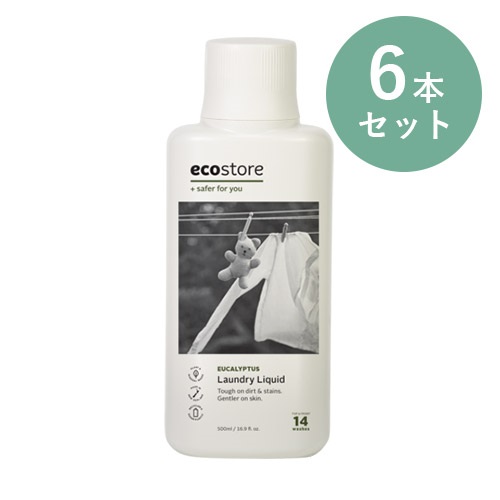 【ecostore】（6本セット）ランドリーリキッド＜ユーカリ＞ 500mL ※Web限定