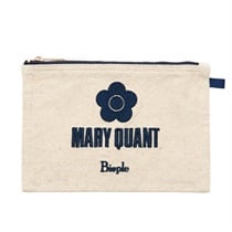 【Biople】＜MARY QUANT×Biople＞フラットポーチ ネイビー