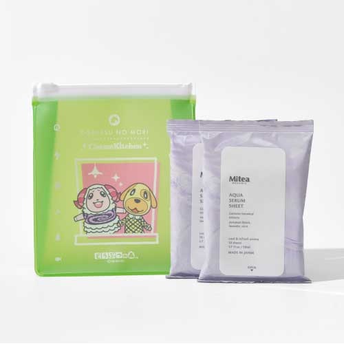 【Mitea Organic】＜どうぶつの森＞アクアセラムシート 2P ポーチ入り