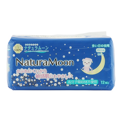 【NaturaMoon】ナチュラムーン 多い日の夜用羽なし