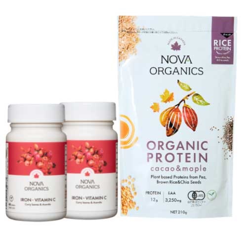 【NOVA ORGANICS】鉄×プロテイン デイリーケアキット（数量限定30セット）