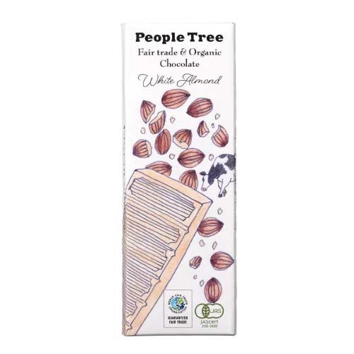 【People Tree】板チョコ・オーガニック　ホワイト・アーモンド0