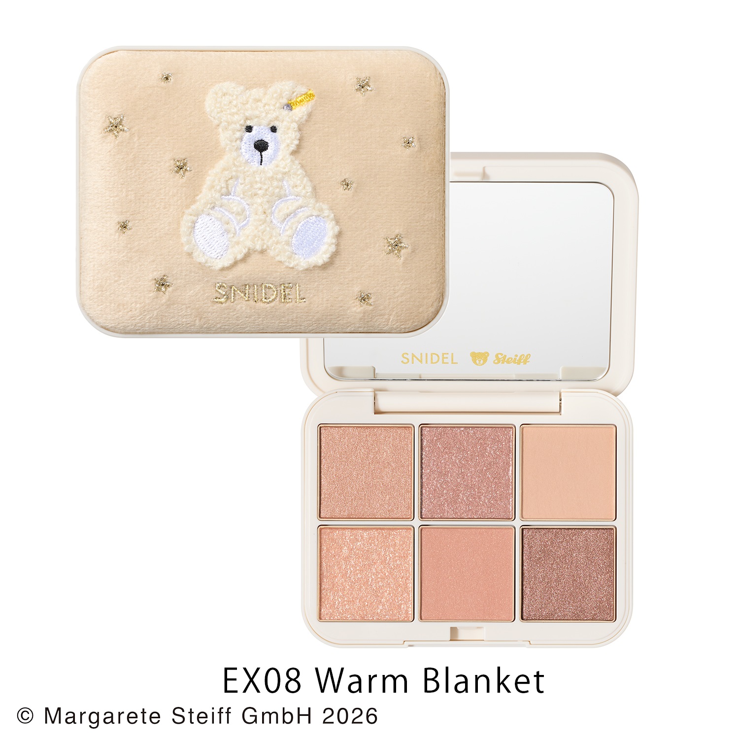 《予約開始》10月16日(金)10時～【SNIDEL BEAUTY】アイデザイナーｎ［EX07,EX08］＜Steiff collaboration＞(EX08 Warm Blanket-（10月下旬発送予定）)