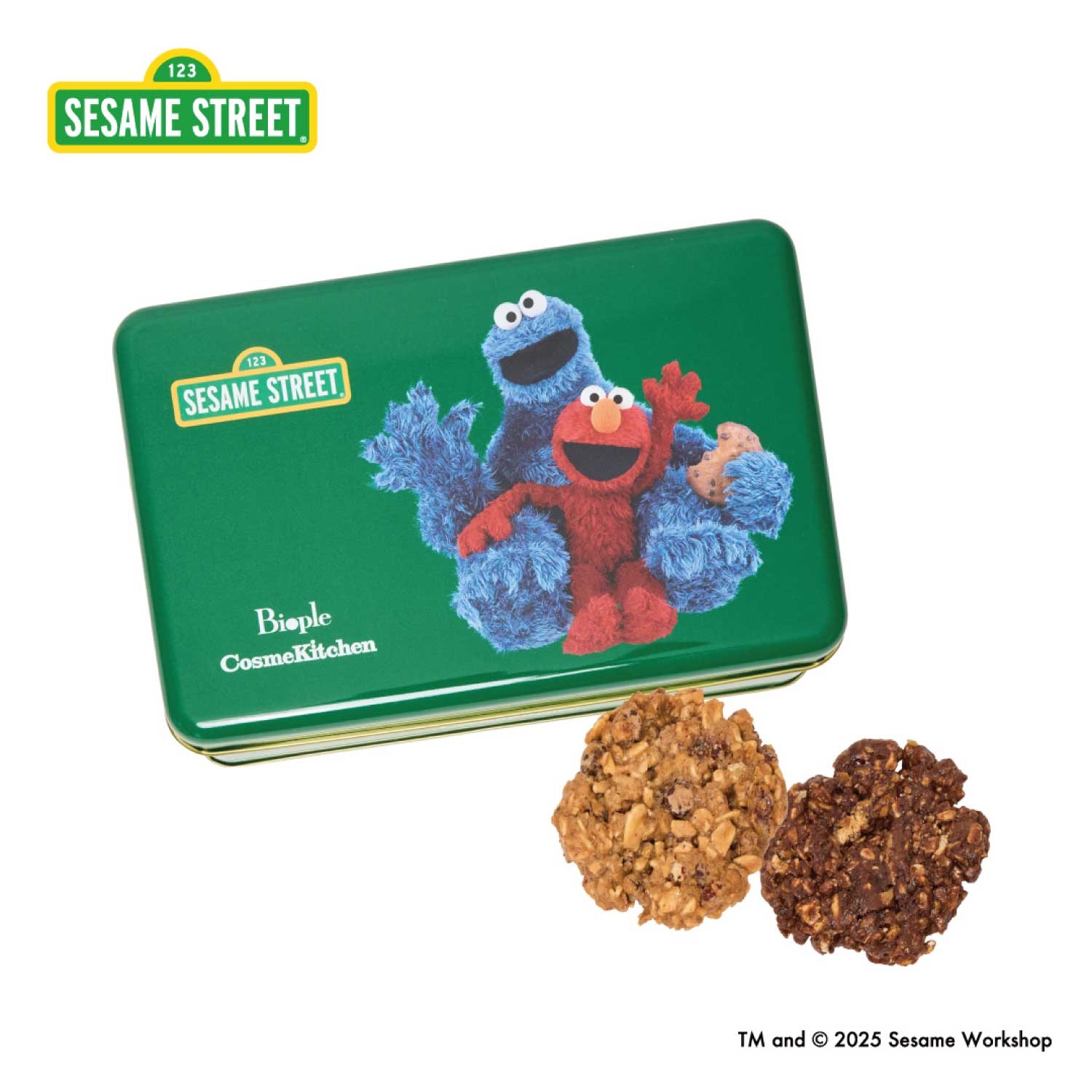 セサミストリート＞オートミールクッキー缶 ｜クッキー