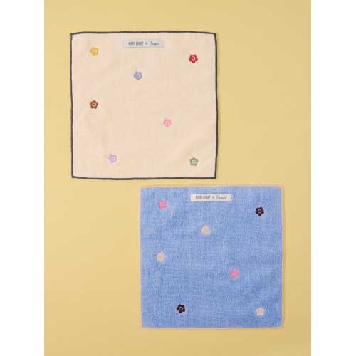 Biople】＜MARY QUANT×Biople＞タオルハンカチ アイボリー ｜雑貨
