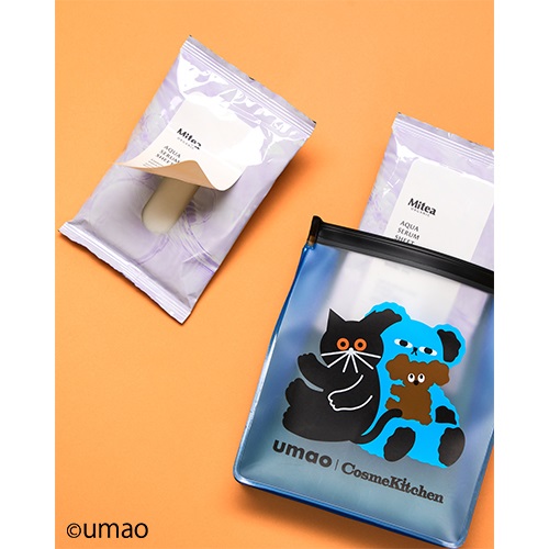 Mitea ORGANIC】＜umao＞アクアセラムシート2Pポーチ入りBLUE