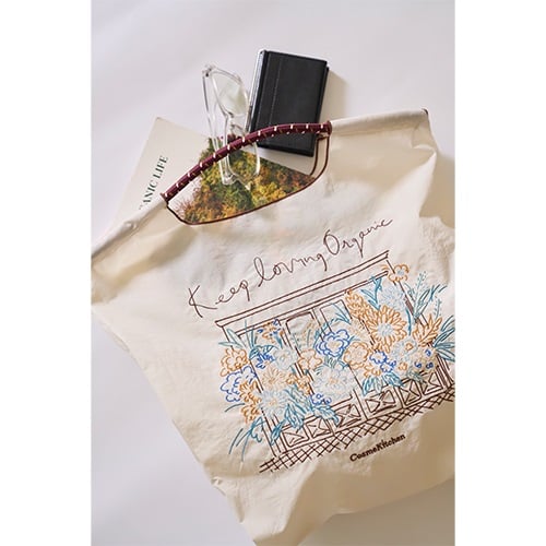 Ball & Chain】Cosme Kitchen Flower エコバックWH ｜バッグ