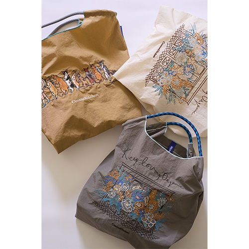 Ball & Chain】Cosme Kitchen Flower エコバックWH ｜バッグ
